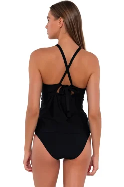 Mia High Neck X-Back Tankini Top