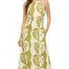 Midsummer Palm Midi Dress