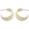 Mini Raffia Hoop Earrings