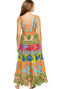 Mixed Lace Garden Midi Dress