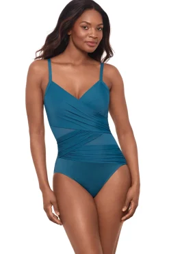 Mystique Underwire Surplice One Piece Swimsuit