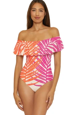 Off-The-Shoulder One Piece Swimsuit