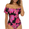 Off-The-Shoulder One Piece Swimsuit
