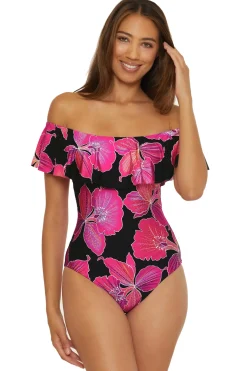 Off-The-Shoulder One Piece Swimsuit