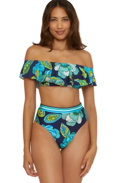 Off-The-Shoulder Ruffle Bandeau Bikini Top