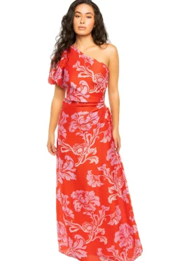 Olina Asymmetrical Midi Dress