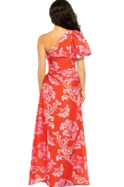 Olina Asymmetrical Midi Dress