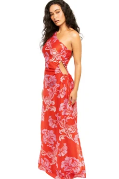 Olina Asymmetrical Midi Dress