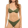 Olive Scrunch Dainty Bikini Top