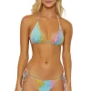 Ombre Burnout Triangle Bikini Top