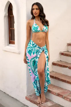 Opulent Palm Triangle Bikini Top