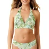 Paradise Fronds Reversible Halter Bikini Top