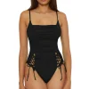 Paula Lace-Up One Piece Swimsuit