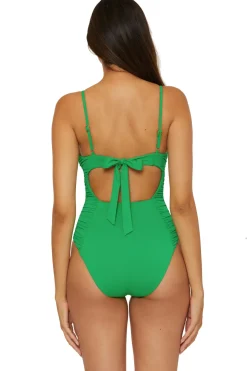 Paula Lace-Up One Piece Swimsuit