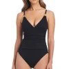 Pique Ole V-Neck One Piece Swimsuit