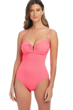 Pique Ole V-Wire One Piece Swimsuit
