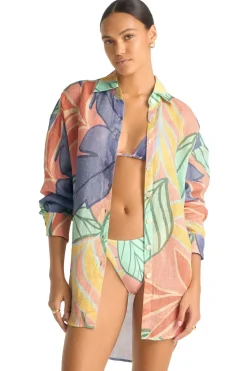 Playa Button Down Shirt Dress