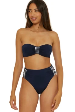 Pleated Bandeau Bikini Top