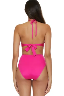 Pleated Halter Bikini Top