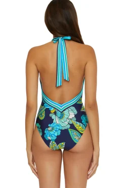 Plunge Halter One Piece Swimsuit