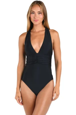 Plunge One Piece Swimsuit