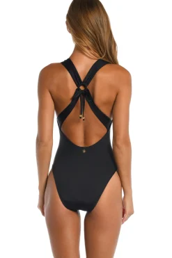 Plunge One Piece Swimsuit