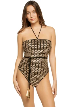 Pom Pom Bandeau One Piece Swimsuit