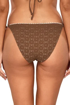 Pom Pom Hipster Tie Side Bikini Bottom