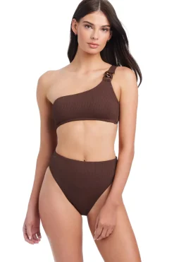 Ribbed Asymmetrical Bikini Top