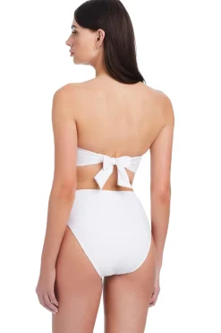 Ribbed Bandeau Bikini Top