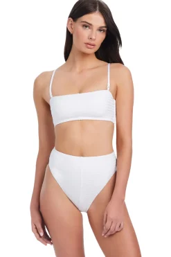 Ribbed Bandeau Bikini Top