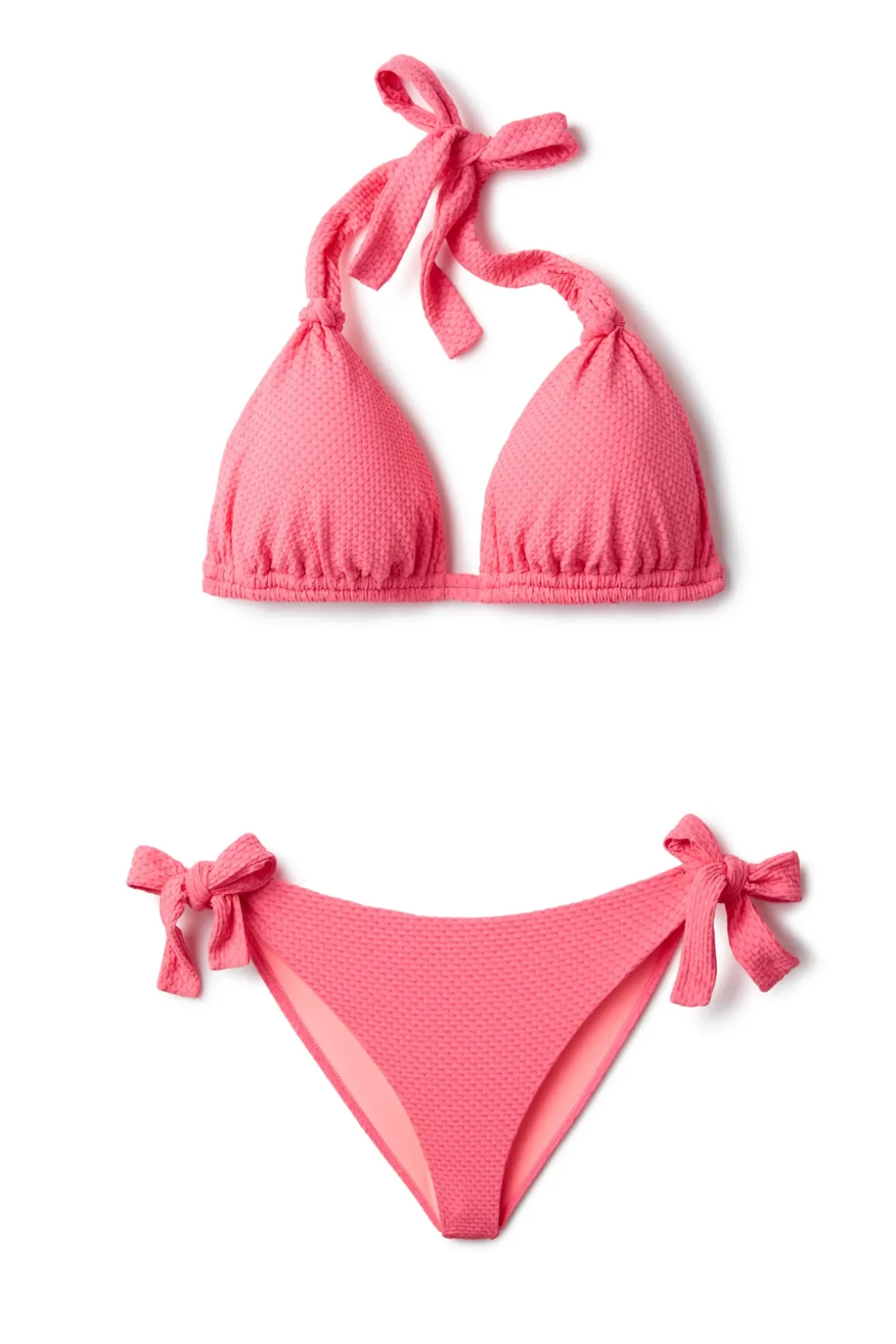 Riley Textured Halter Sliding Bikini Top