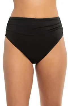 Ruched High Waist Bikini Bottom