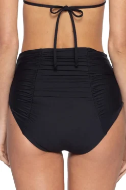 Ruched High Waist Bikini Bottom