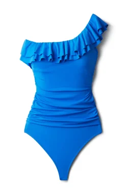 Ruffle Asymmetrical One Piece Swimsuit