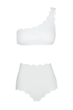 Santa Barbara Scallop Asymmetrical Bikini Top
