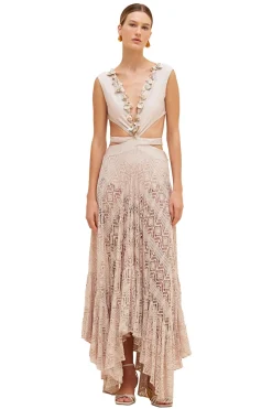 Seashell Plunge Beach Midi Dress