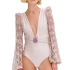 Seashell Plunge One Piece Swimsuit