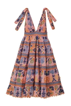 Seashell Tapestry Midi Dress