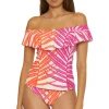 Sheer Tropics Bandeau Tankini Top