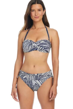 Shirred Bandeau Bikini Top