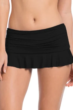 Shirred Flirty Skirted Hipster Bikini Bottom