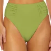 Shirred High Waist Bikini Bottom