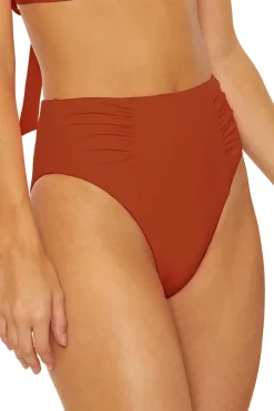 Shirred High Waist Bikini Bottom