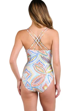 Shirred One Piece Swimsuit