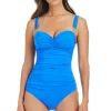 Shirred Underwire One Piece Swimsuit