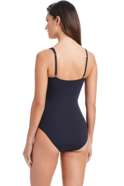 Shirred Underwire One Piece Swimsuit