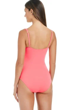 Shirred Underwire One Piece Swimsuit
