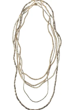 Shore Layers Metallic Bead Necklace