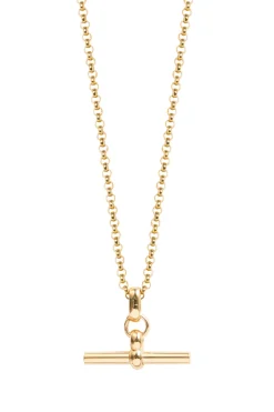 Small Gold T-Bar Belcher Necklace